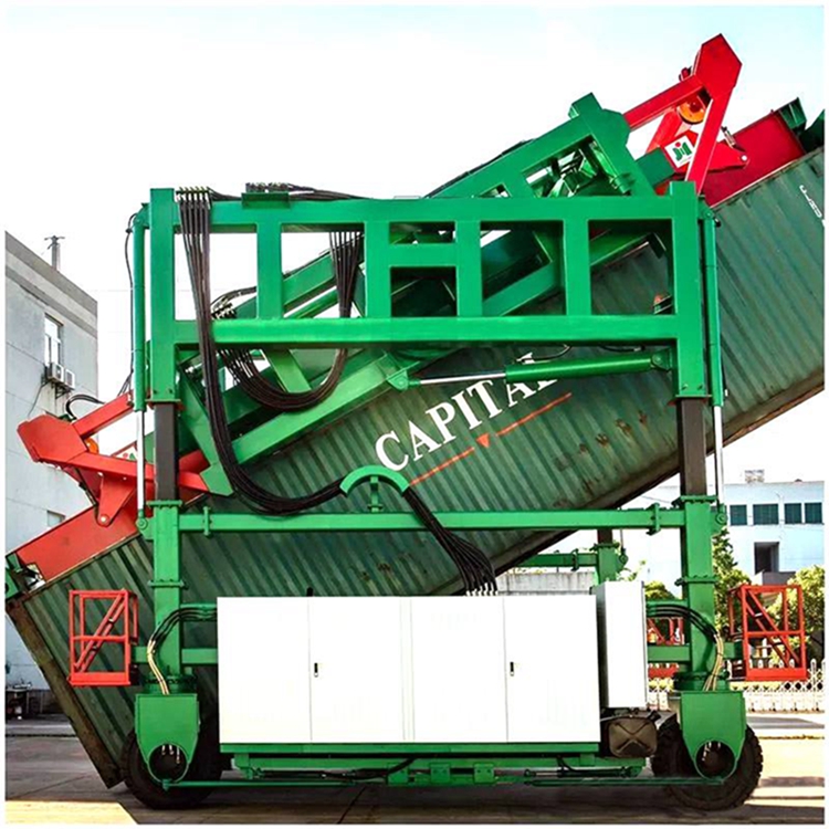 Diesel transfer tank container straddle carrier with rotary function