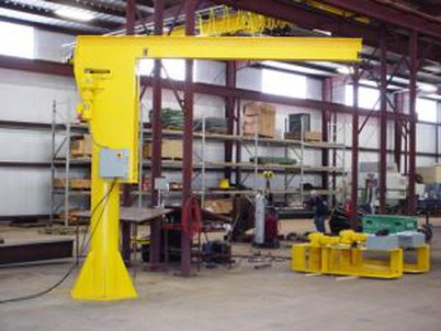 Aplicação da indústria Bz Tipo Pilar Montado Jib Crane